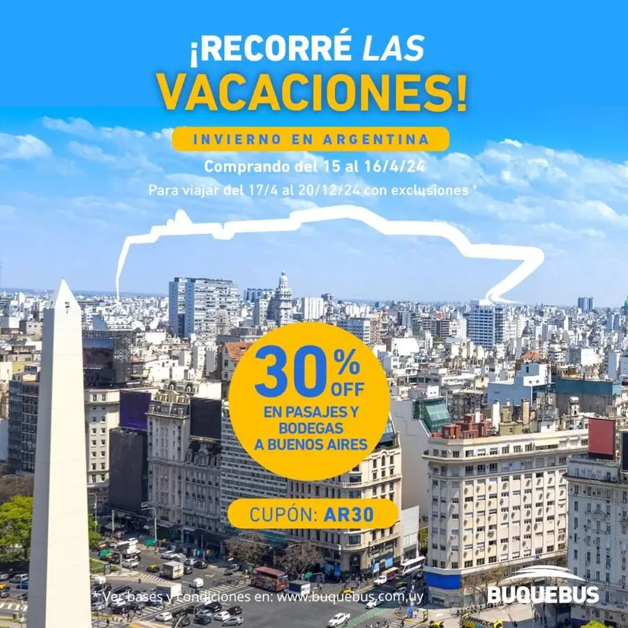 ¡Recorré las vacaciones! 30% off en pasajes - 1/5