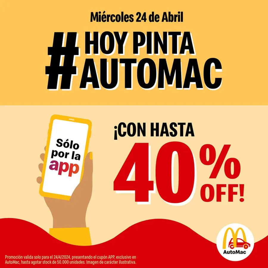 Promociones McDonald's hasta 40% off - 1/7