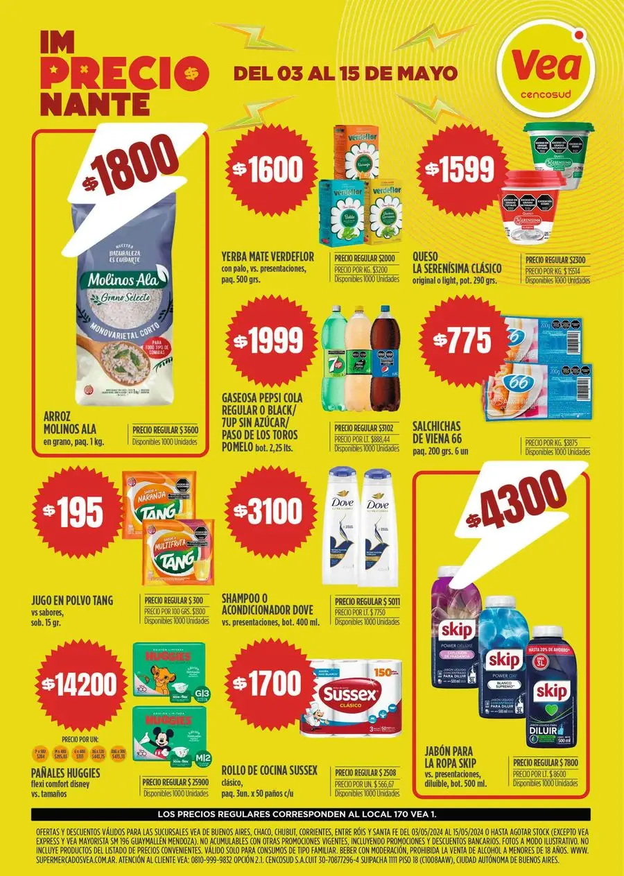 Vea Supermercados Vea: Supermercados Vea ImPrecioNante 07.05.2024/15.05. ...