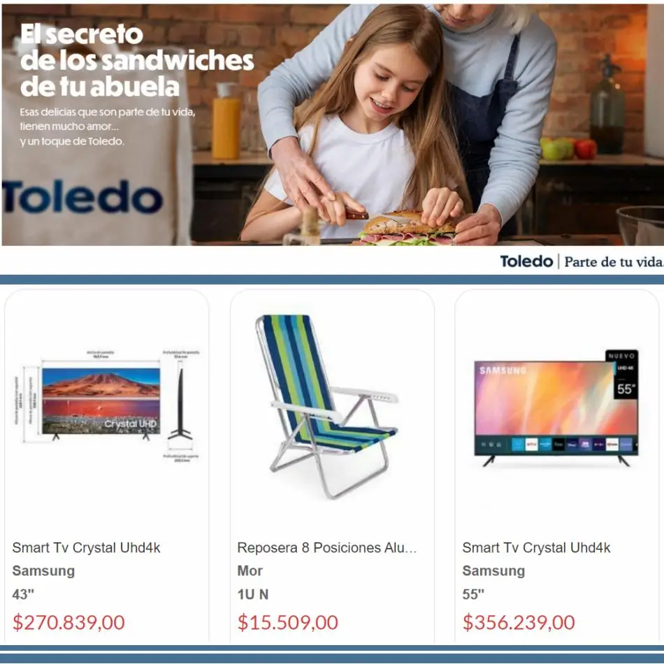 Supermercados Toledo Argentina Catálogo de productos, promociones y
