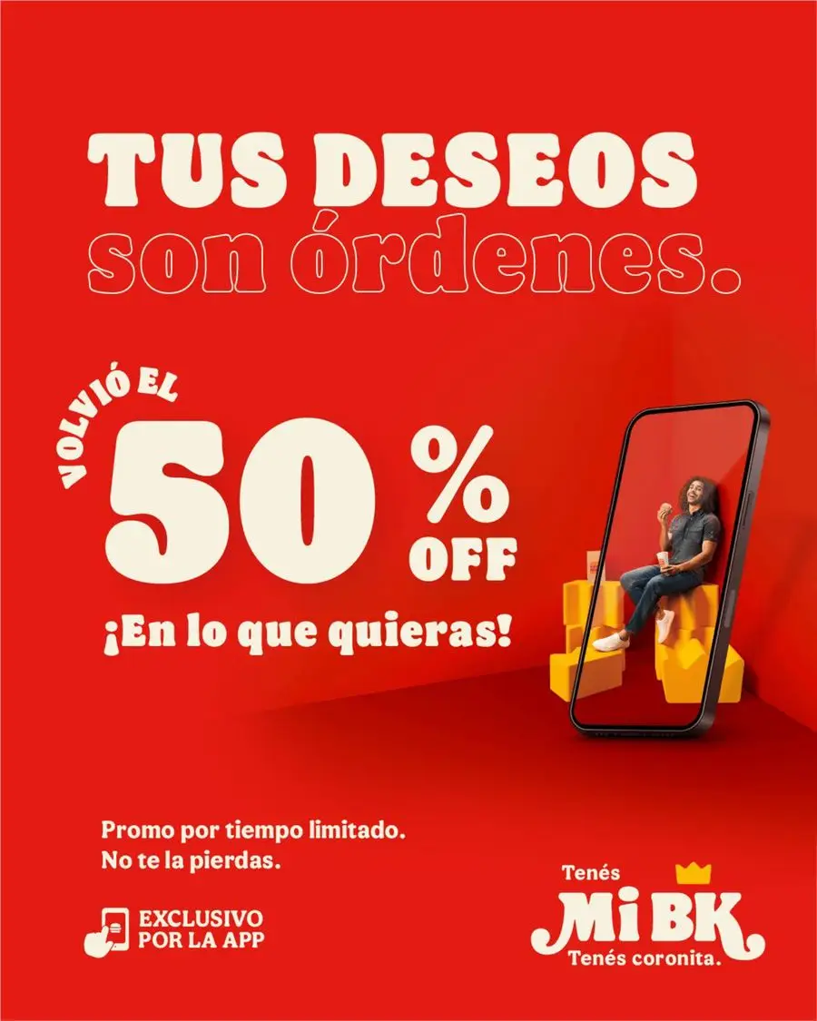 Promociones Burger King hasta 50% OFF - 1/7