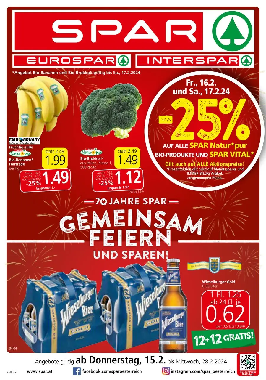 -25% AUF ALLE SPAR Natur *pur BIO-PRODUKTE UND SPAR VITAL* - 1/20