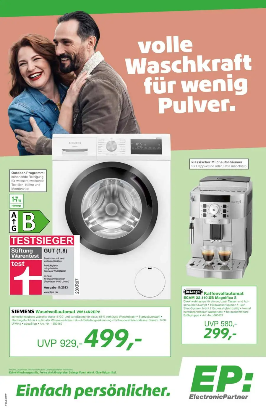 Volle Waschkraft für wenig Pulver - 1/6