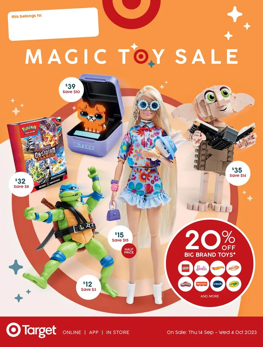 Target: Magic Toy Sale 13.09.2023/03.10.2023 | Catalogium Australia