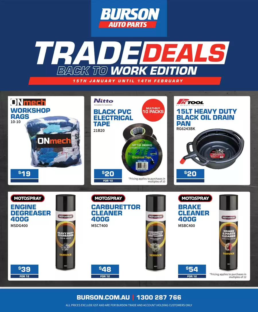 Burson Auto Parts Australia — Product catalog, promotions and discounts