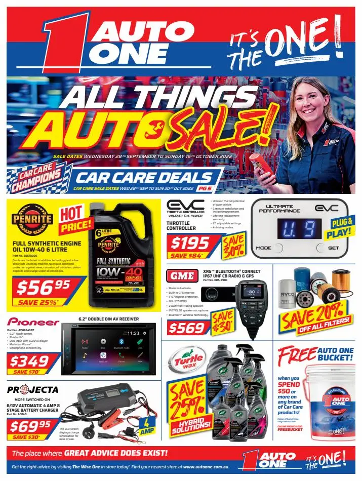 Auto One Australia — Product catalog, promotions and discounts ...