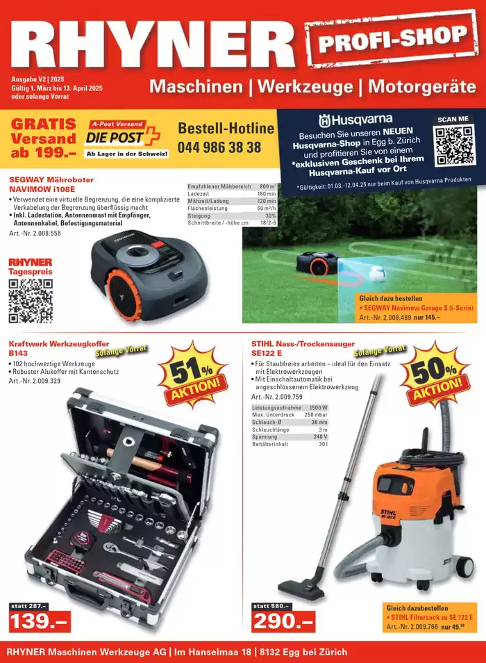 Rhyner Schweiz - Produktkatalog, Werbeaktionen und Rabatte | Catalogium ...