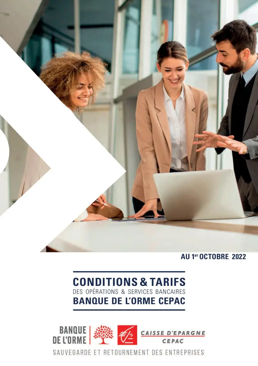 BROCHURE TARIFICATION BANQUE 2023 - 1/44