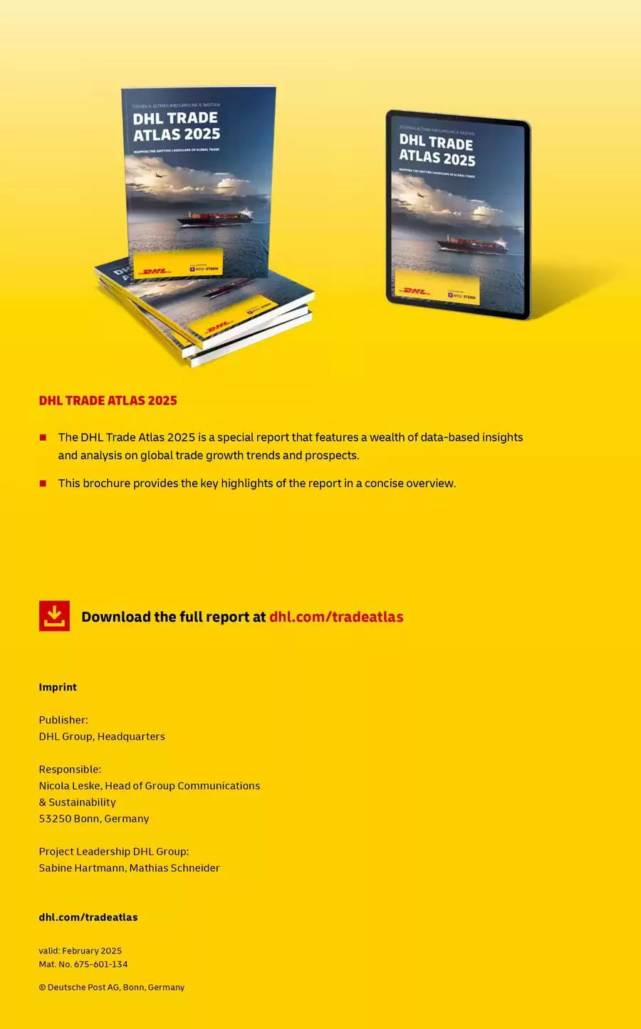 DHL: MAPPING THE SHIFTING LANDSCAPE OF GLOBAL TRADE 2025 03.04.2025/31. ...