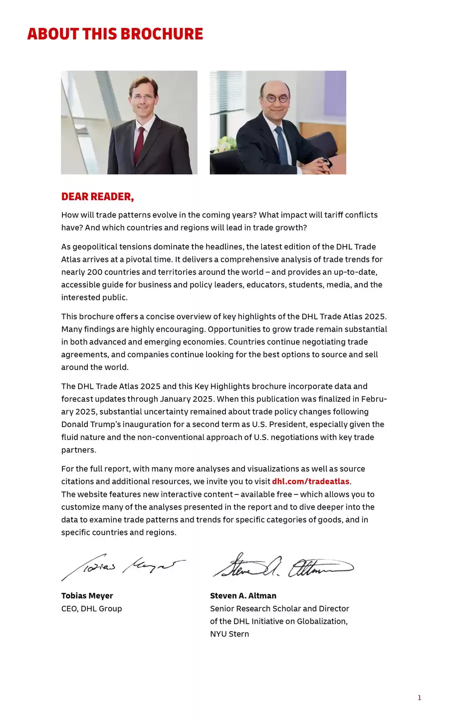 DHL: MAPPING THE SHIFTING LANDSCAPE OF GLOBAL TRADE 2025 03.04.2025/31. ...