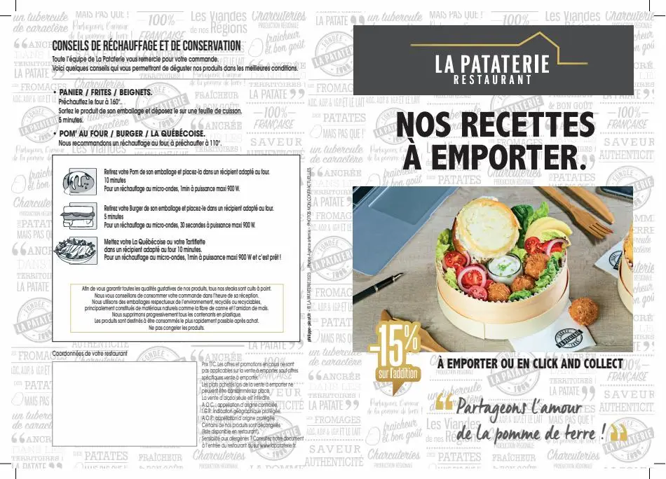 Nos recettes à emporter - 1/2