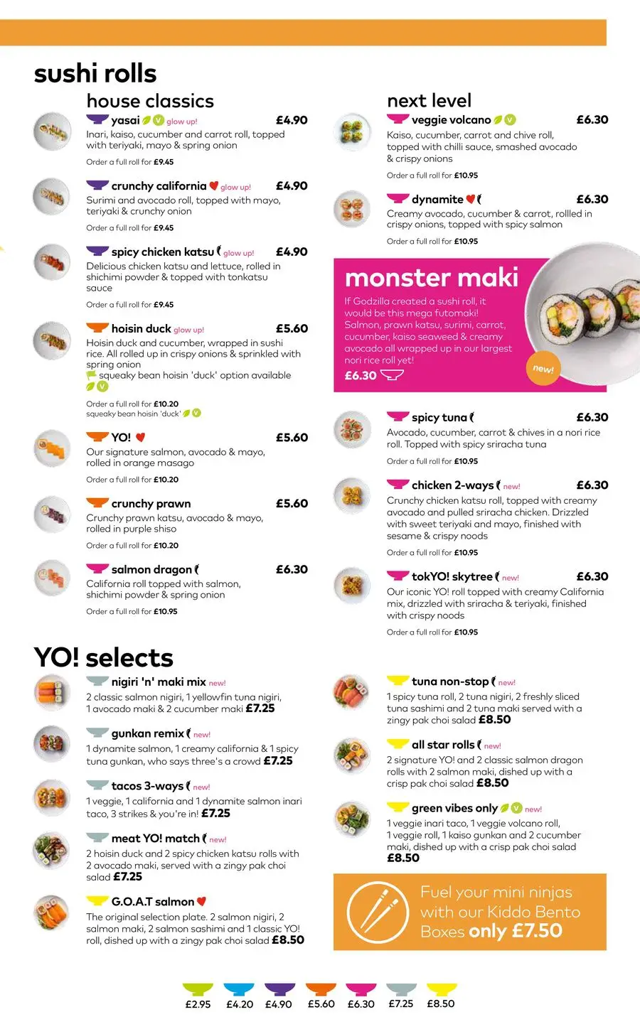 Yo Menu Yo! Sushi: Menu 17.10.2023/31.12.2023 | Catalogium United Kingdom