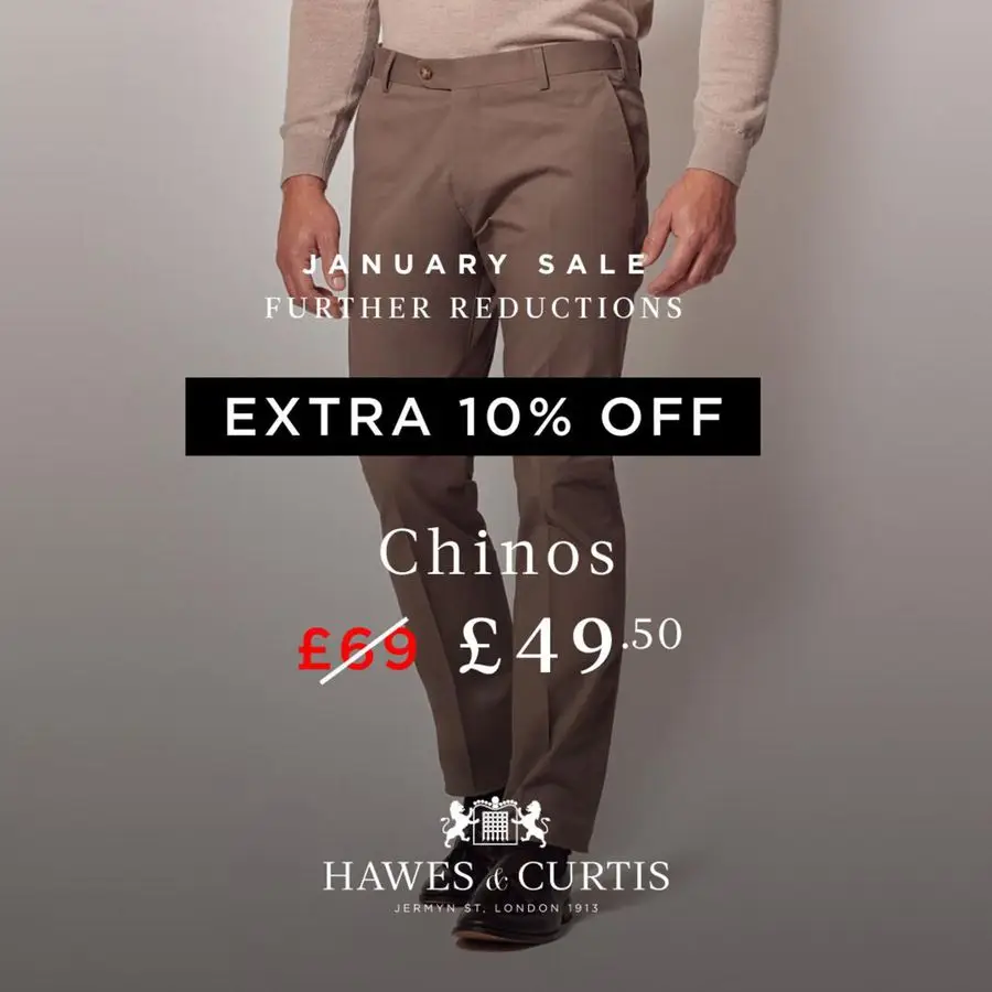 Extra 10% Off For Chinos - 1/10