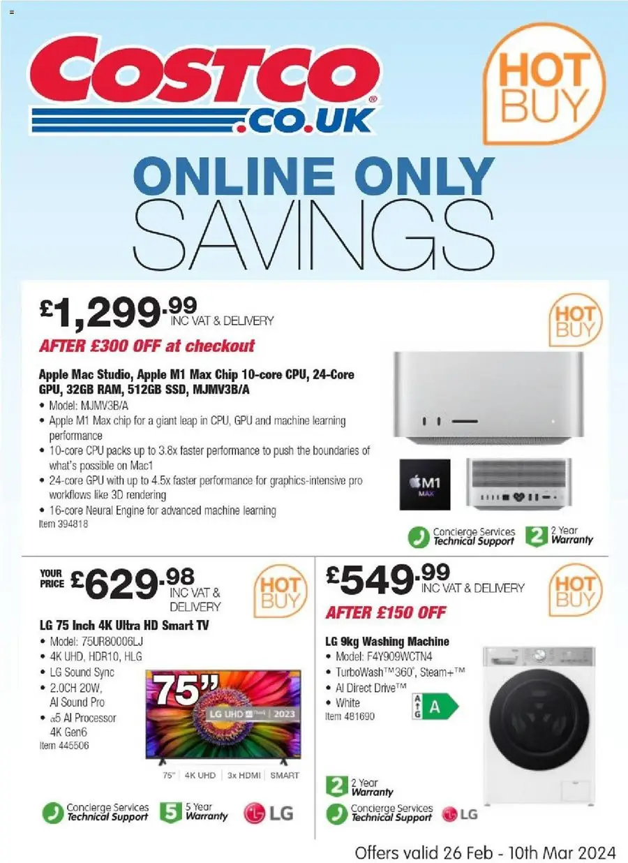 Costco Online Only Savings - 1/10