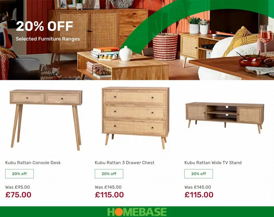 20% off Selected Furniture Ranges - 1/5