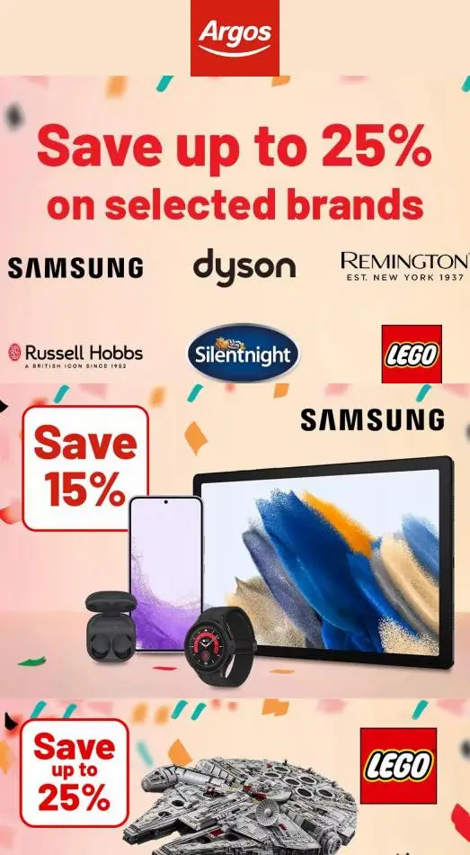 Argos Save up to 25% Off - 1/8