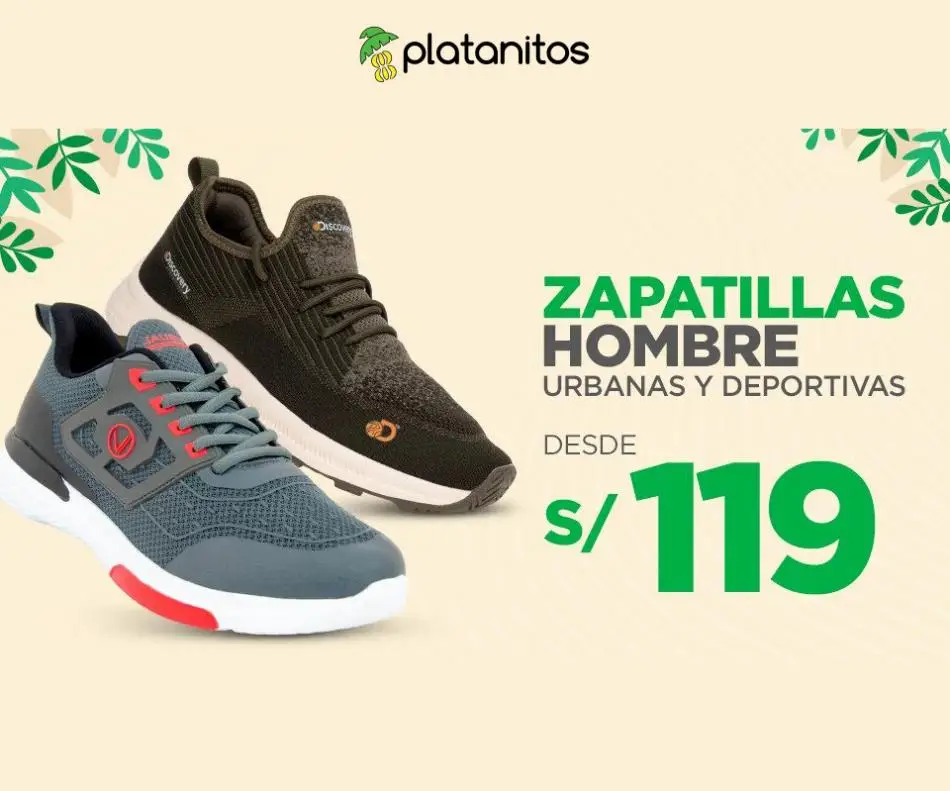 Zapatillas fashion en oferta platanitos