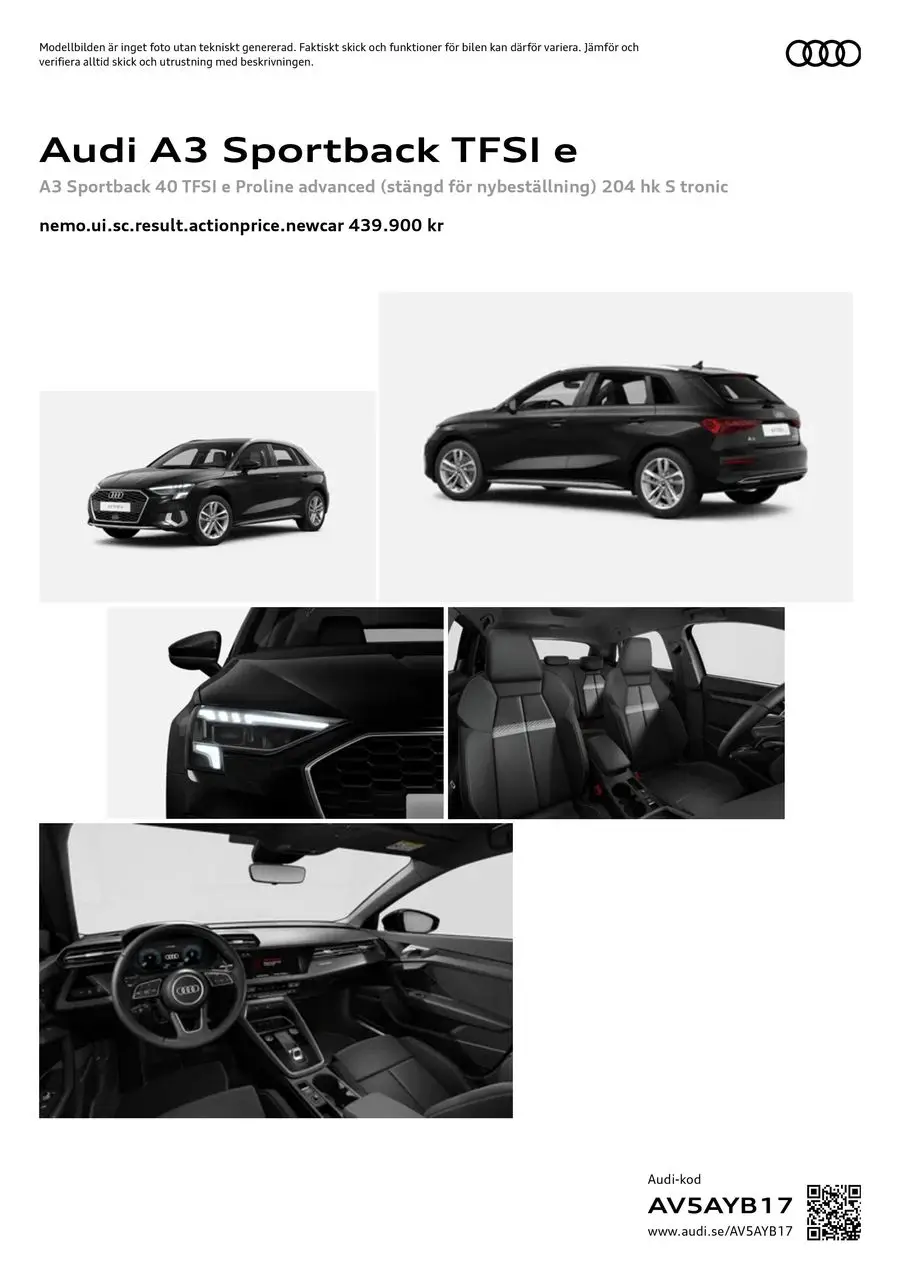 Audi A3 Sportback TFSI e - 1/10