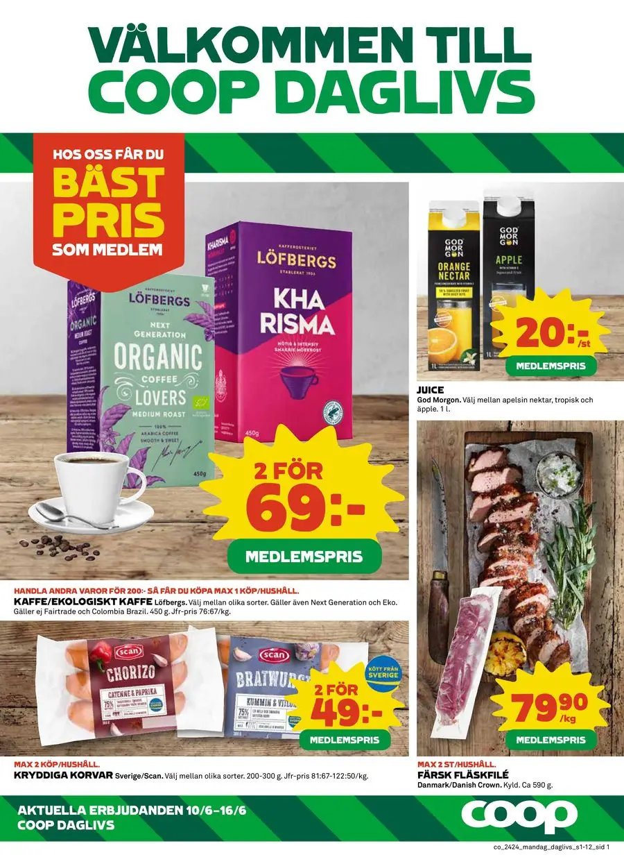 Coop Daglivs reklamblad - 1/12