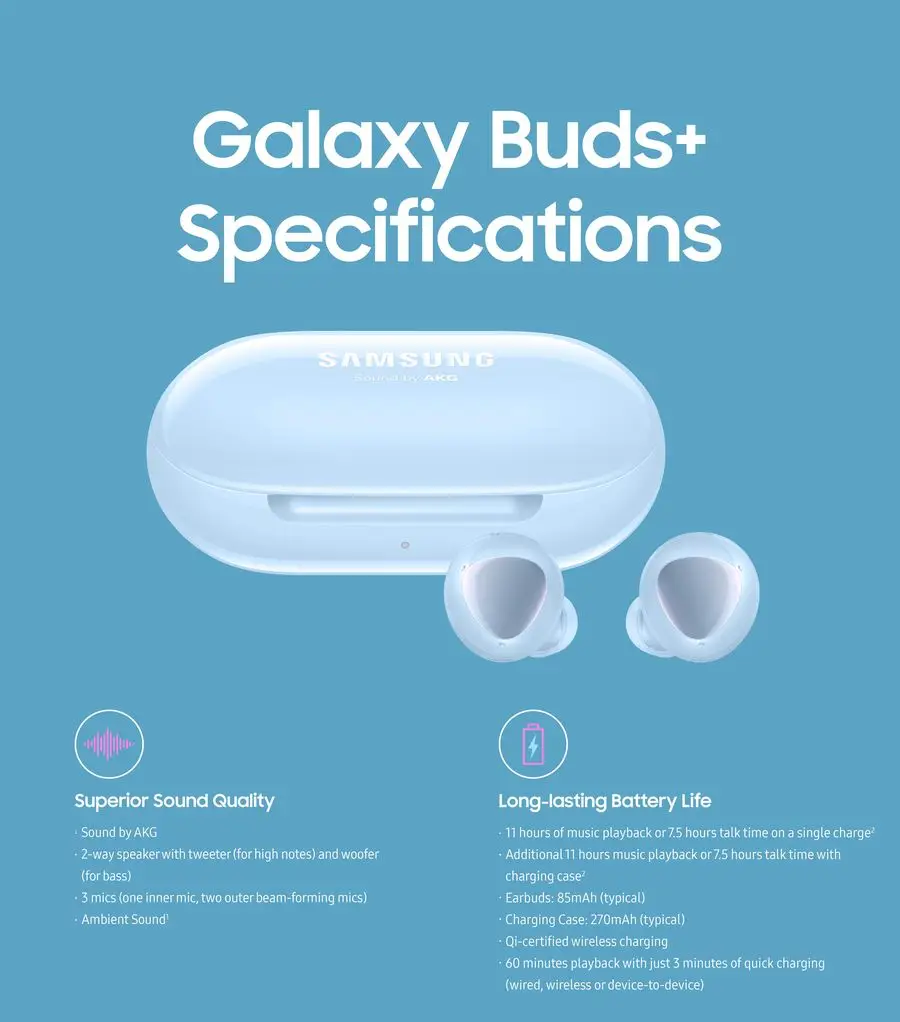 Samsung Galaxy Buds+ - 1/2