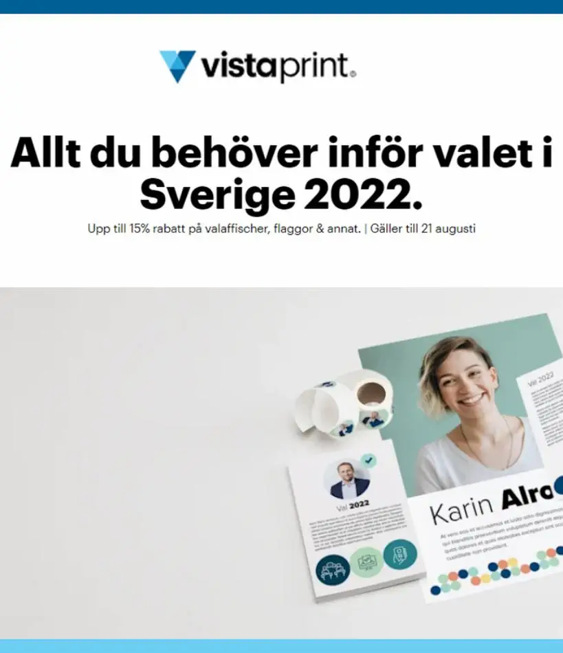 Upp till 15% rabatt på valaffischer, flaggor & annat - 1/5