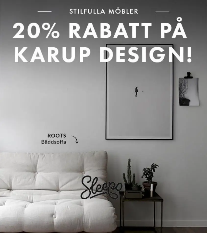 Just nu: 20% rabatt på Karup Design - 1/12