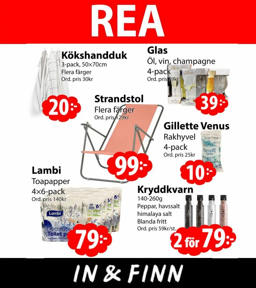 In & Finn Erbjudande Rea - 1/12