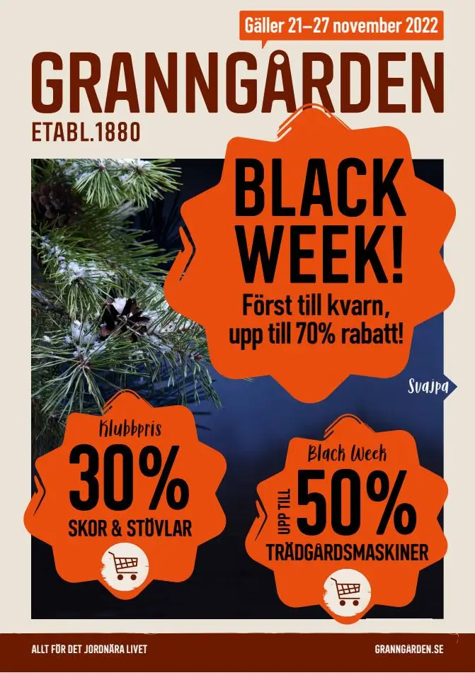 Granngården Erbjudande Black Week - 1/12