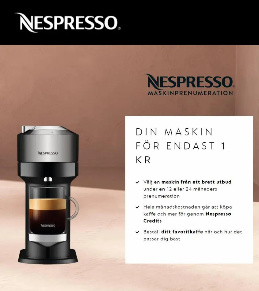 Nespresso Erbjudande Kampanjer - 1/12