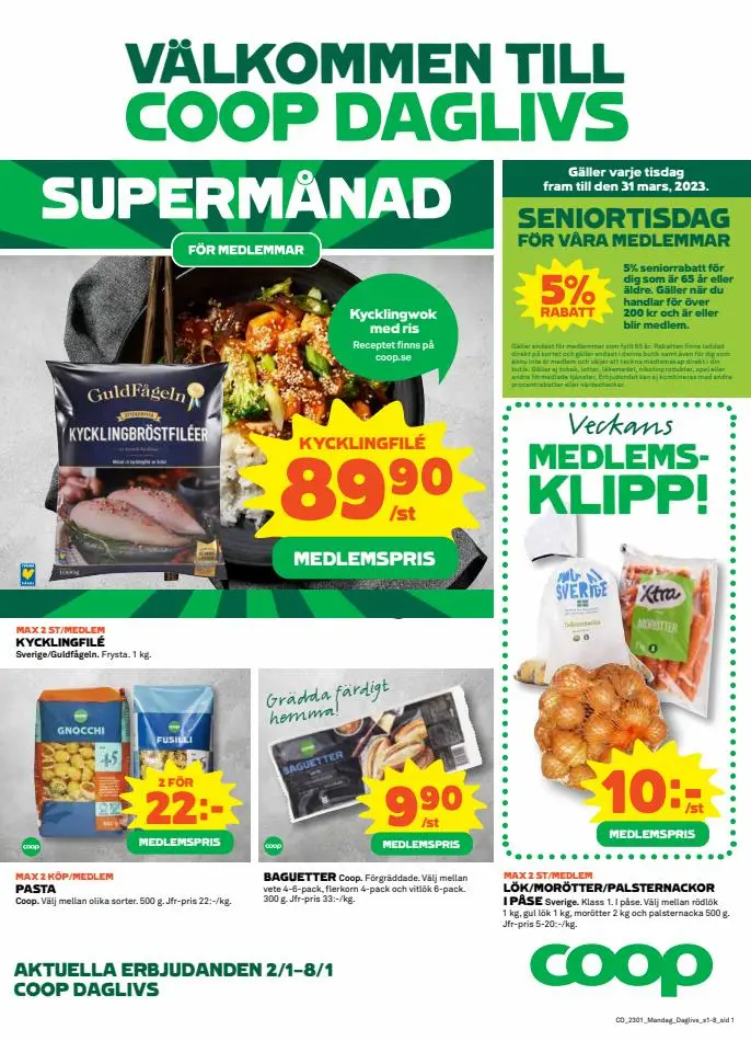 Coop Daglivs reklamblad - 1/8