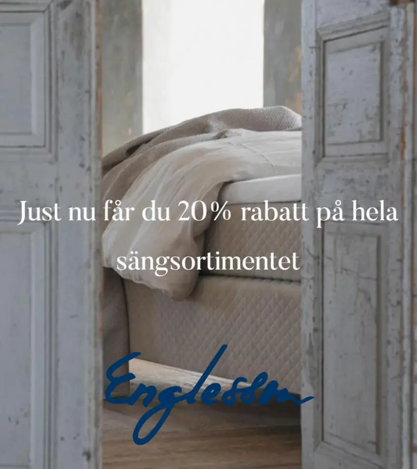 20% rabatt på hela sängsortimentet - 1/12