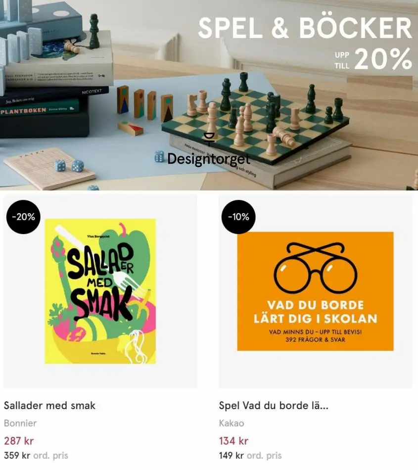 Spel & Böcker upp till 20% - 1/12