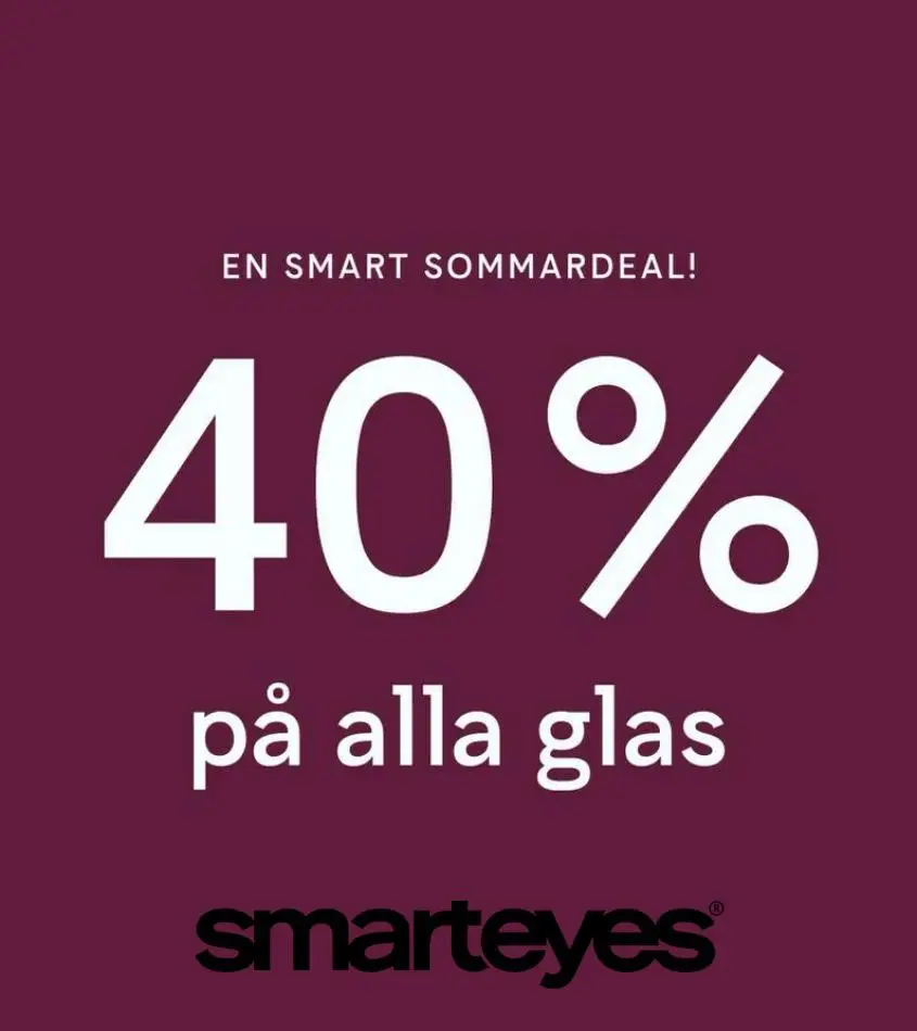 smarteyes 40% på alla glas - 1/12