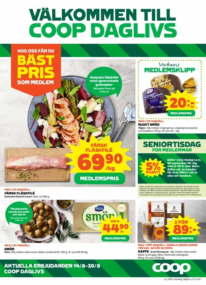 Coop Daglivs reklamblad - 1/8