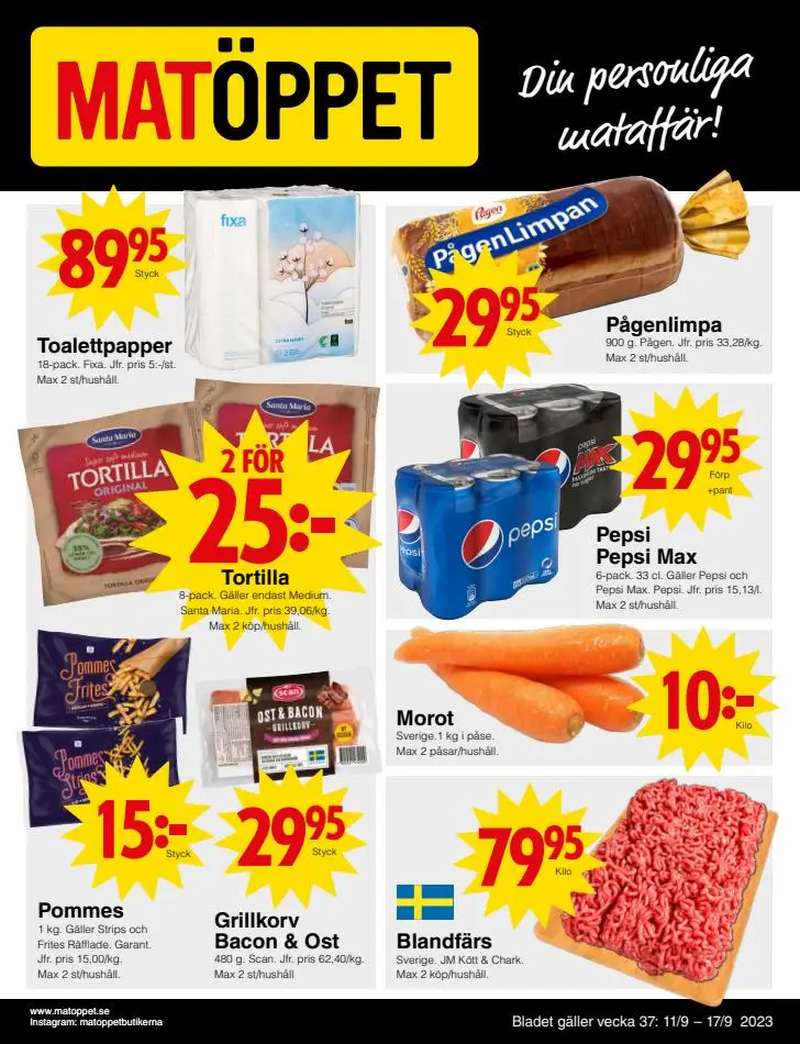 MatÃ¶ppet reklamblad - 1/8