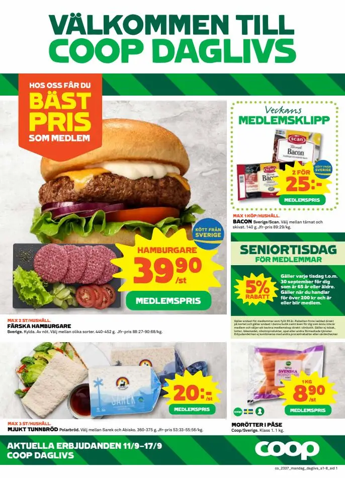 Coop Daglivs reklamblad - 1/8