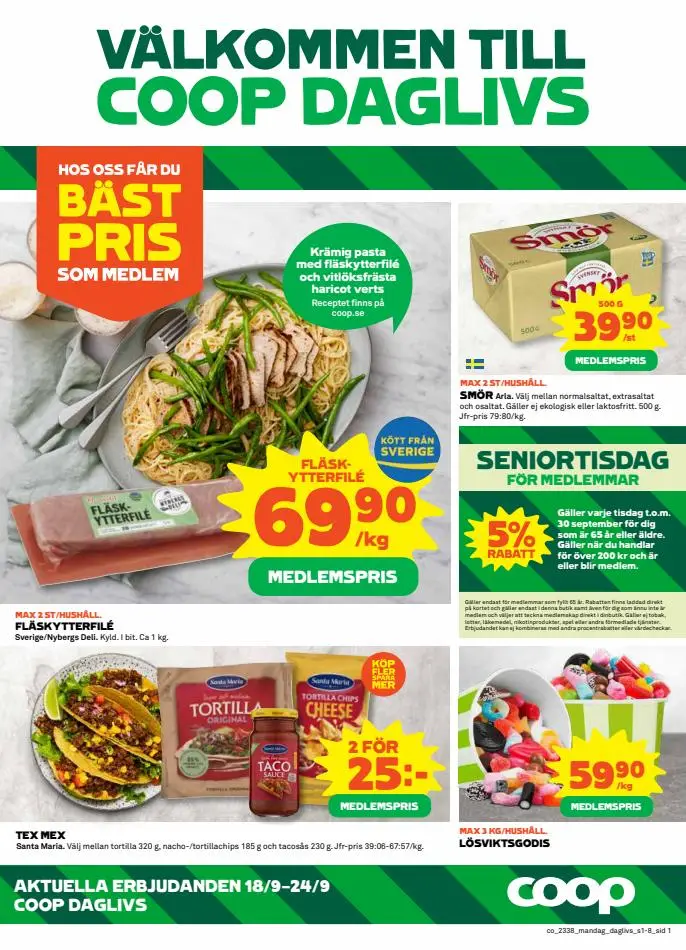 Coop Daglivs reklamblad - 1/8