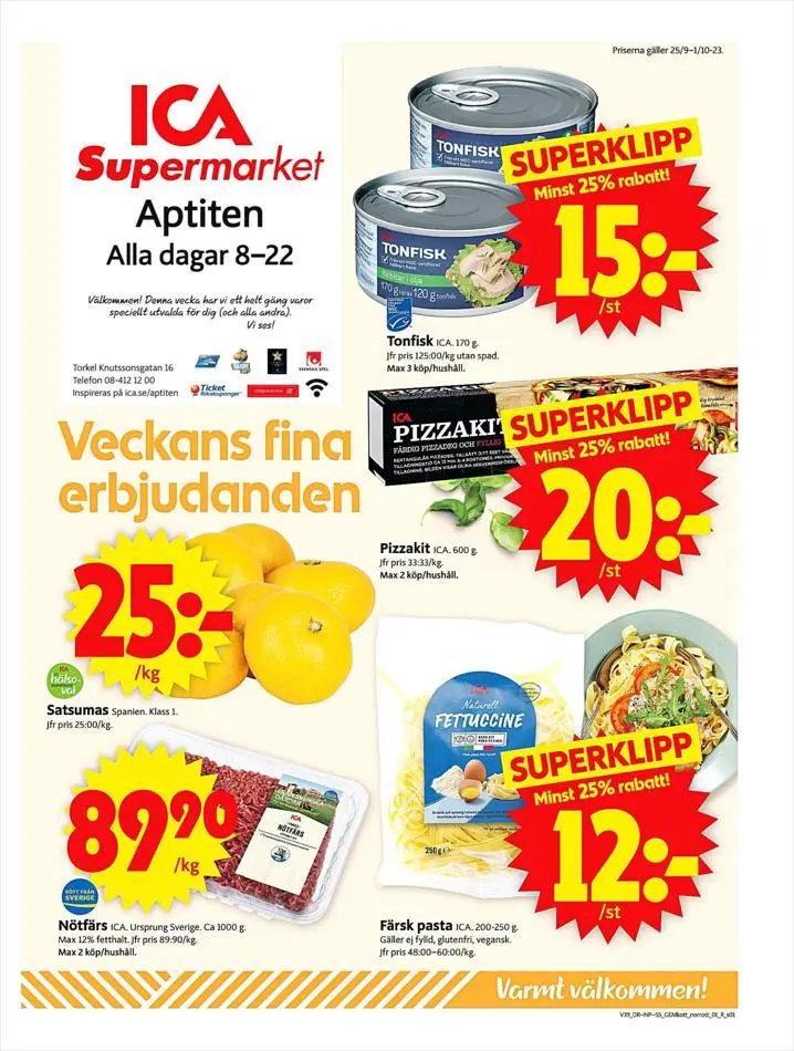 ICA Supermarket Erbjudanden - 1/16