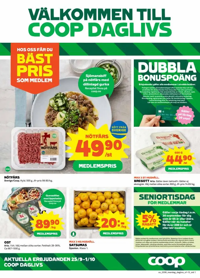 Coop Daglivs reklamblad - 1/12