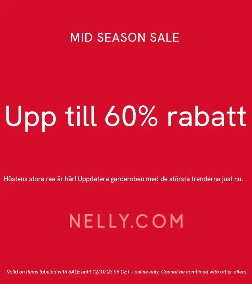 Upp till 60% rabatt - 1/12