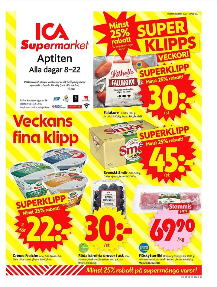 ICA Supermarket Erbjudanden - 1/12