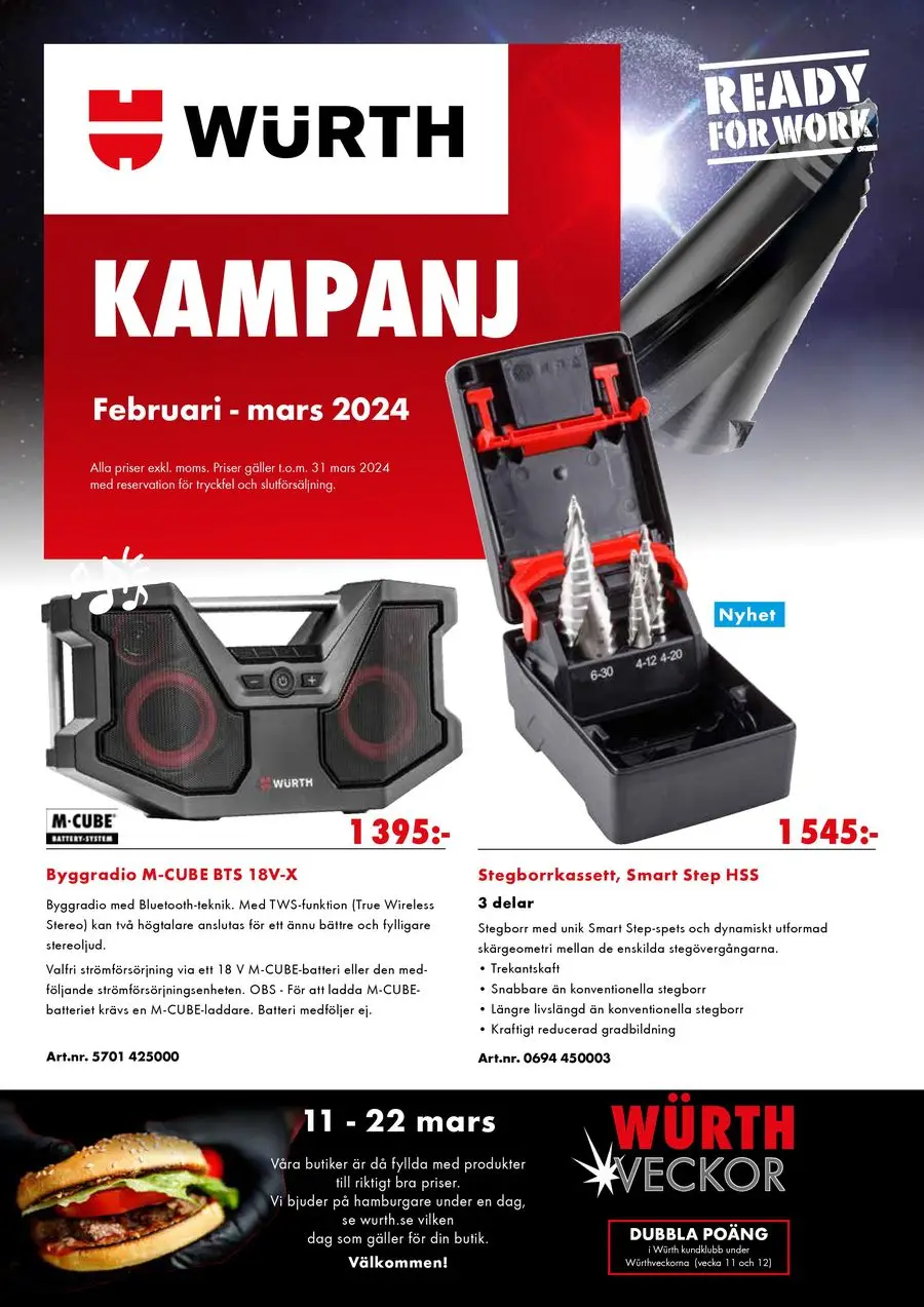 Würth Kampanj februari och mars . - 1/16